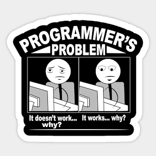 Programmer Problem Cartoon Sticker